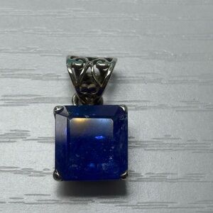 Sterling Silver Blue Gemstone Pendant